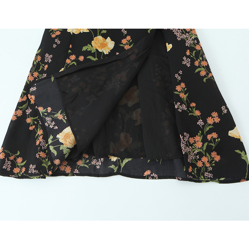 French Vintage Floral Midi Dress - YENKYE النمط الفرنسي خمر الأزهار طباعة