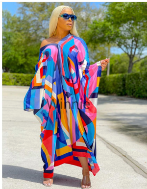 Boho Summer Beach Maxi Dress - متعدد الألوان الكويت جديد بوهو مثير