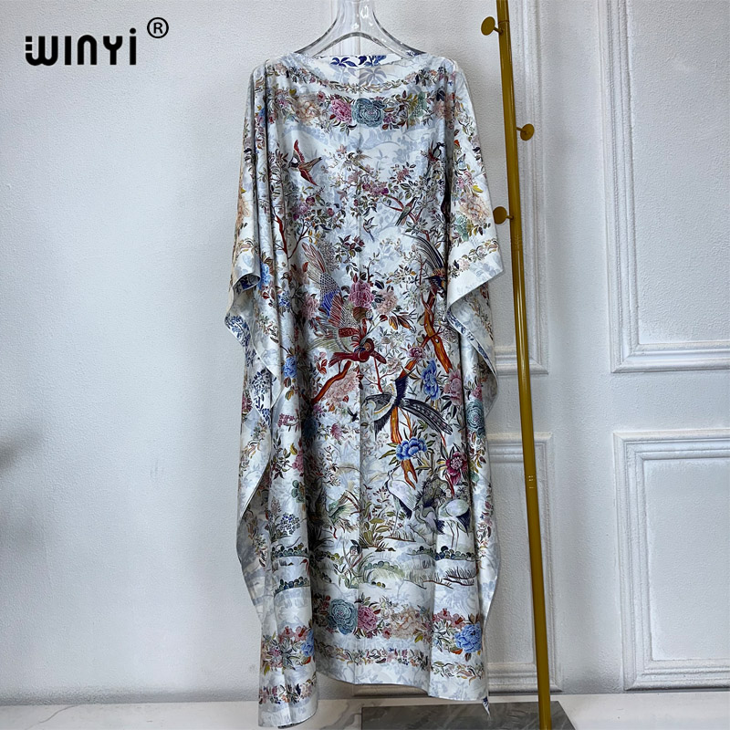 Boho Summer Beach Maxi Dress - فستان طويل مطبوع من ويني بوهو