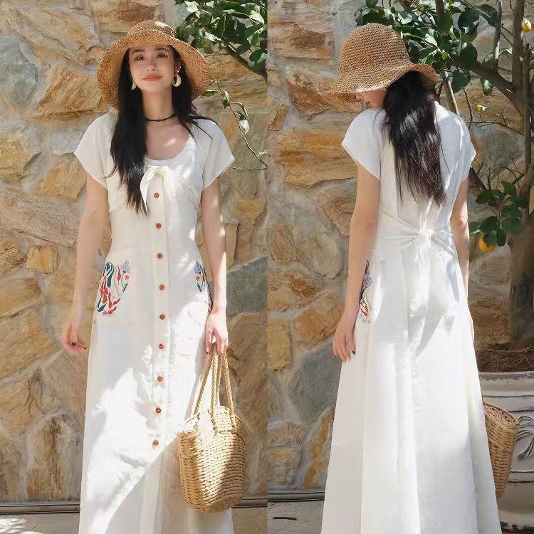 Bodycon Long Sleeve Ribbed Dress - فستان نسائي طويل ضيق (بوديكون) صيفي