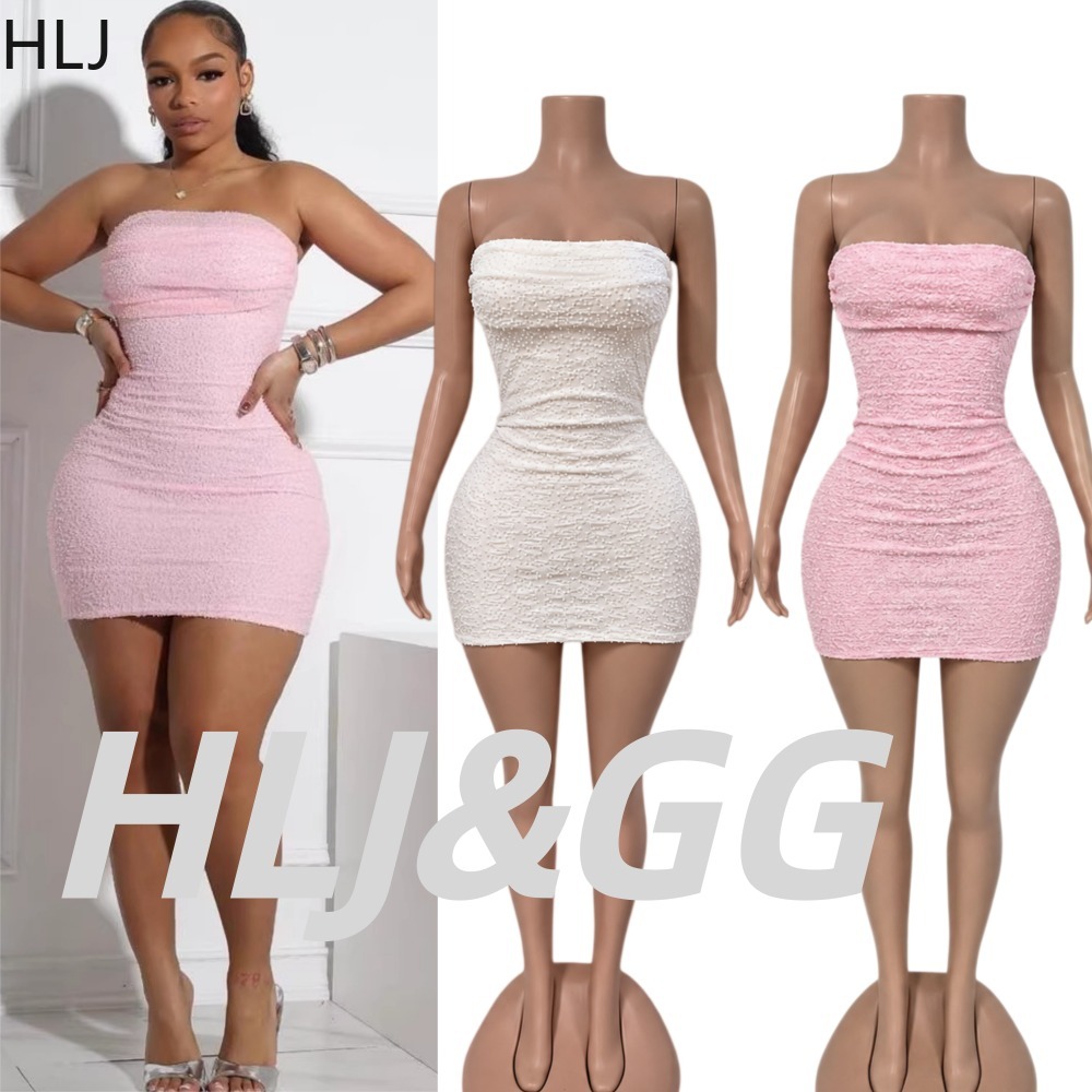 Sparkly Rhinestone Club Party Dress - فستان نسائي مثير من HLJ بدون