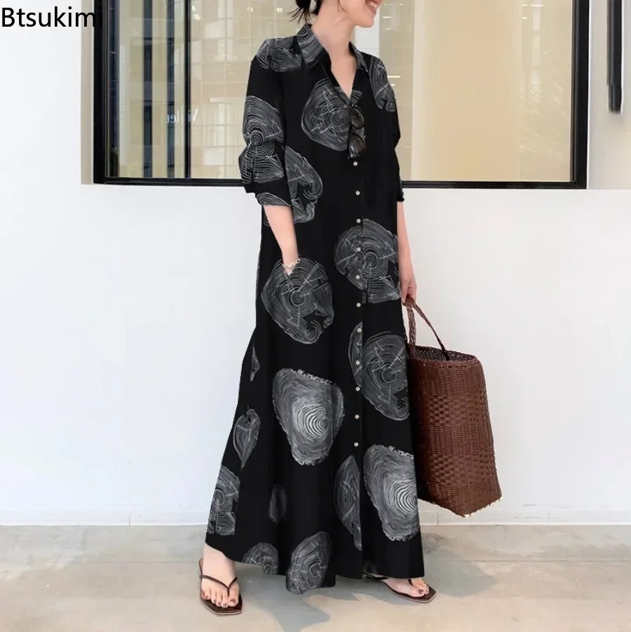 2026 المرأة قميص فستان فضفاض ف - مراجعة Casual Loose Linen Shirt Dress وسعره
