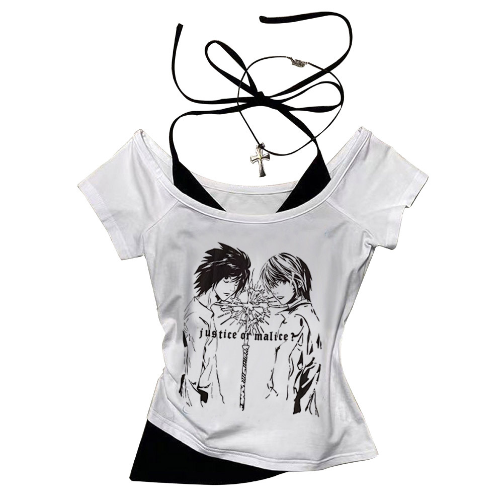 تيشيرتات صيفية قصيرة نسائية بت - مراجعة Y2K Graphic Baby Tee Crop وسعره