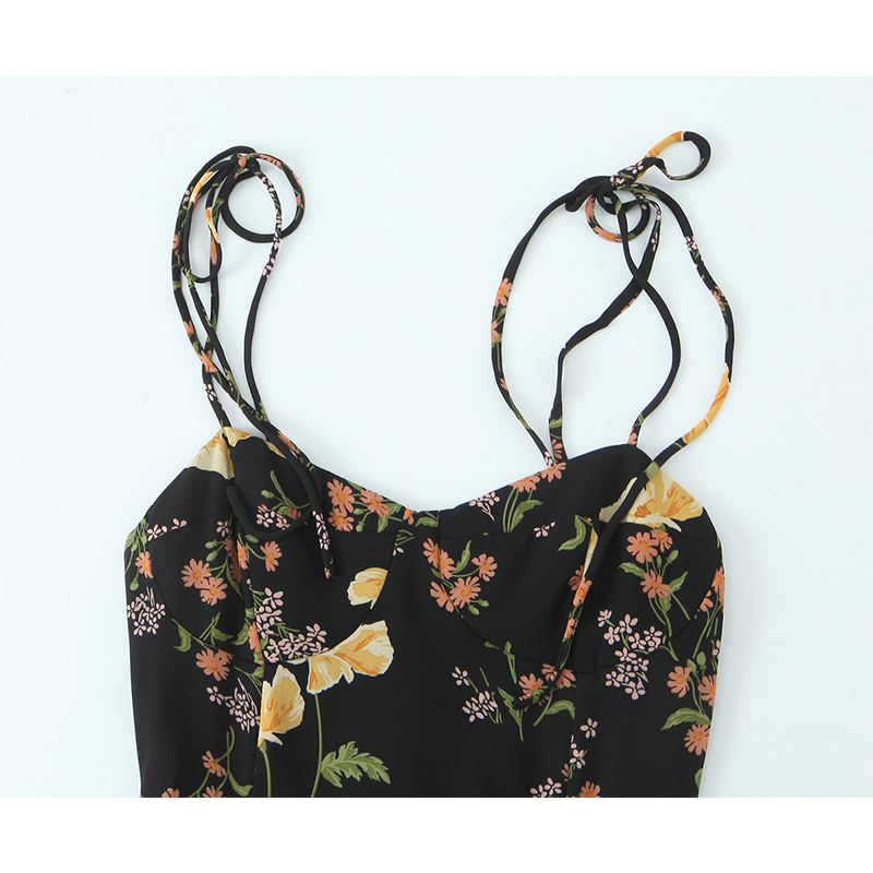 YENKYE النمط الفرنسي خمر الأزه - مراجعة French Vintage Floral Midi Dress وسعره