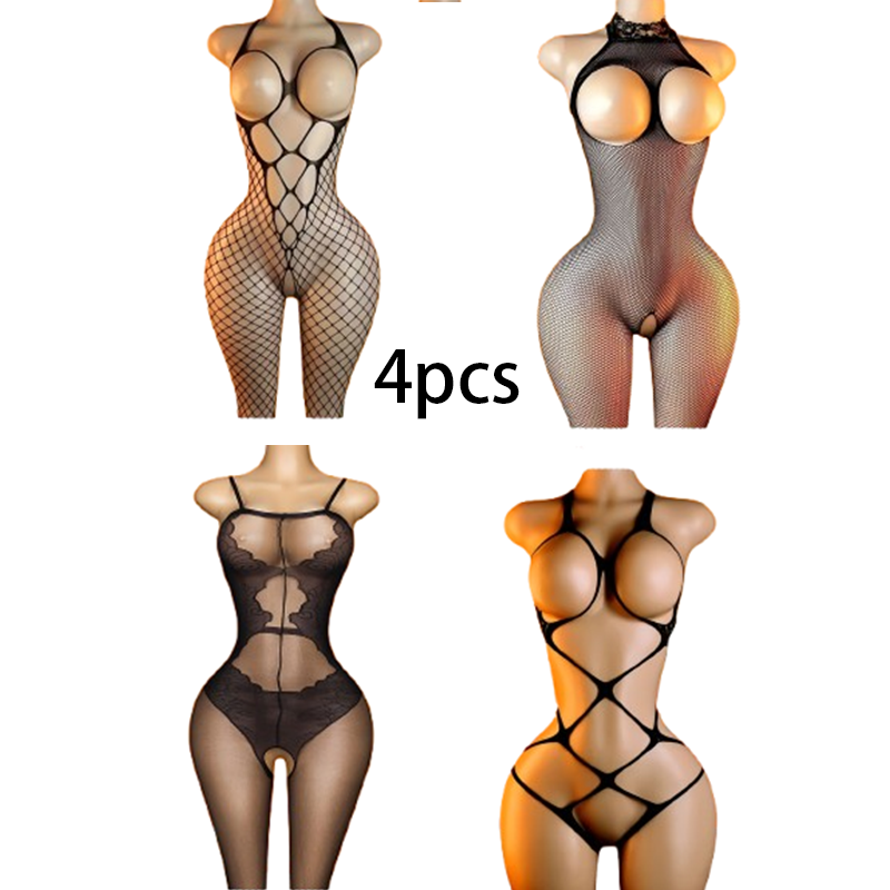 طقم من 4 قطع: بودي سوت أسود مف - مراجعة Lingerie وسعره