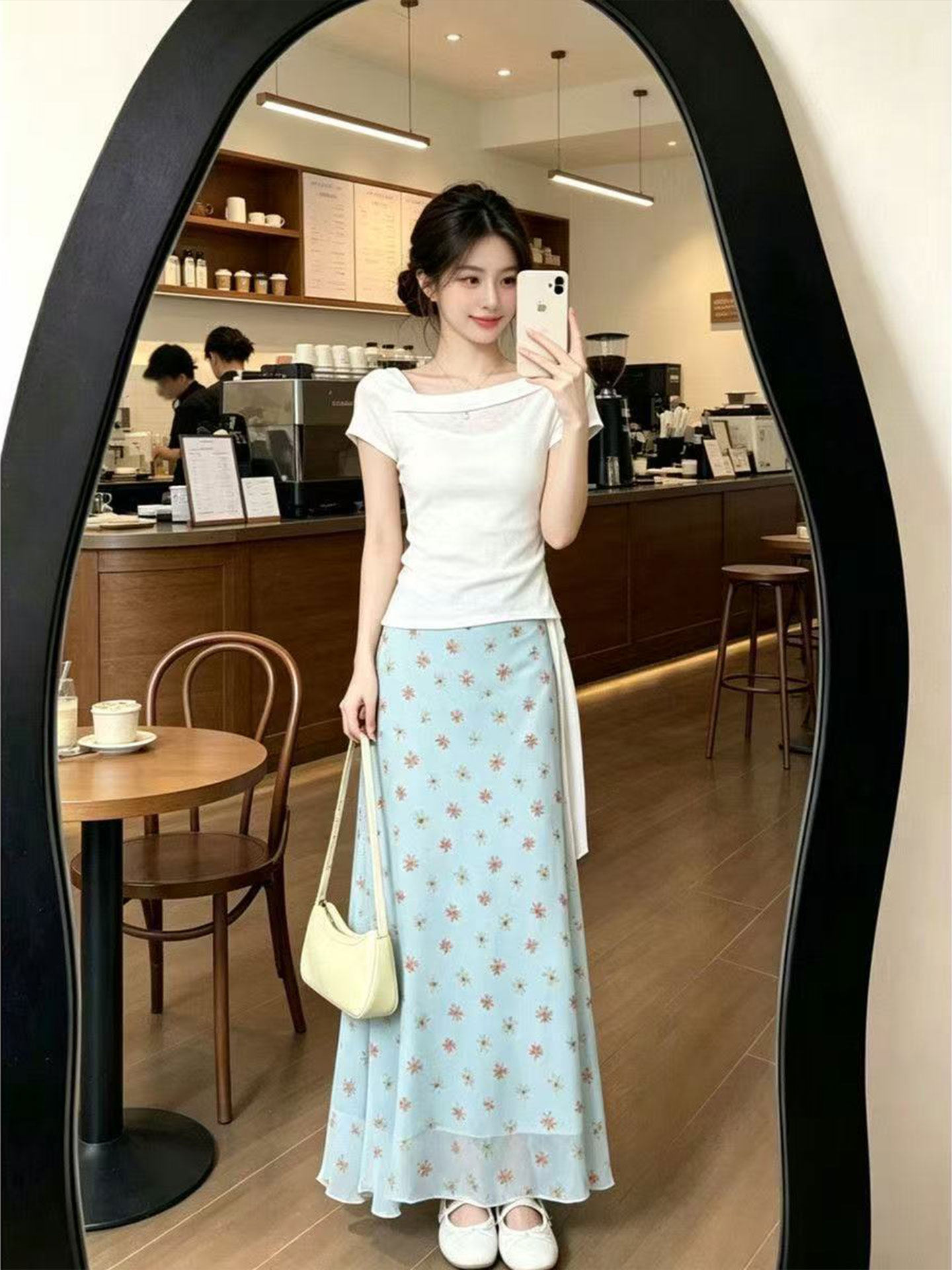 فستان كوري بتصميم حورية البحر  - مراجعة Korean Style A Line Shirt Dress وسعره