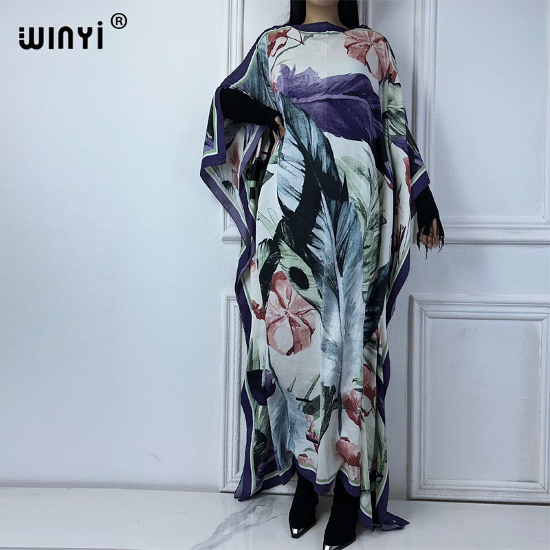 WINYI الصيف قفطان المرأة الأفر - مراجعة Boho Summer Beach Maxi Dress وسعره
