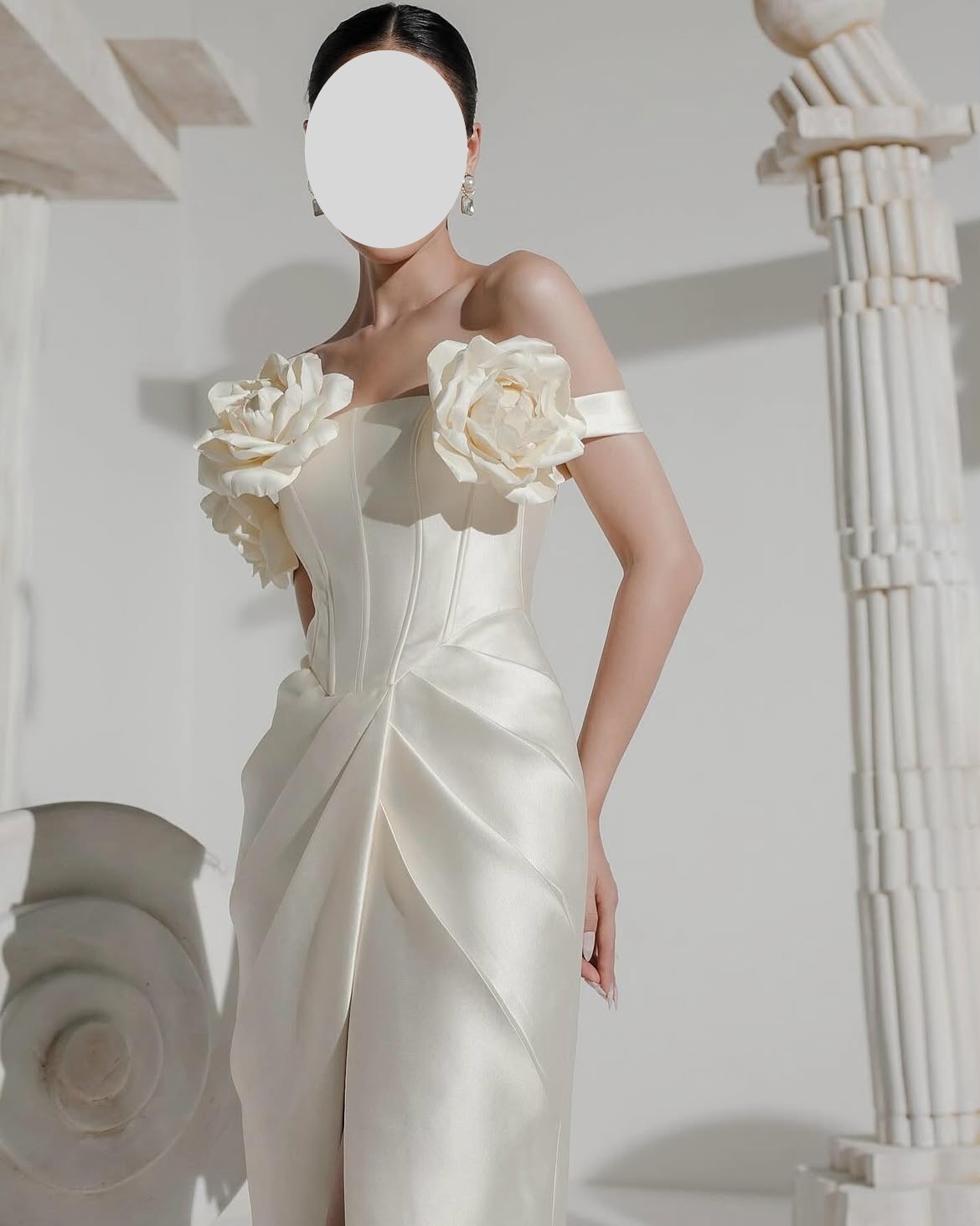 فستان سهرة فاخر وأنيق بتصميم Q - مراجعة Elegant Satin Evening Gown Split وسعره