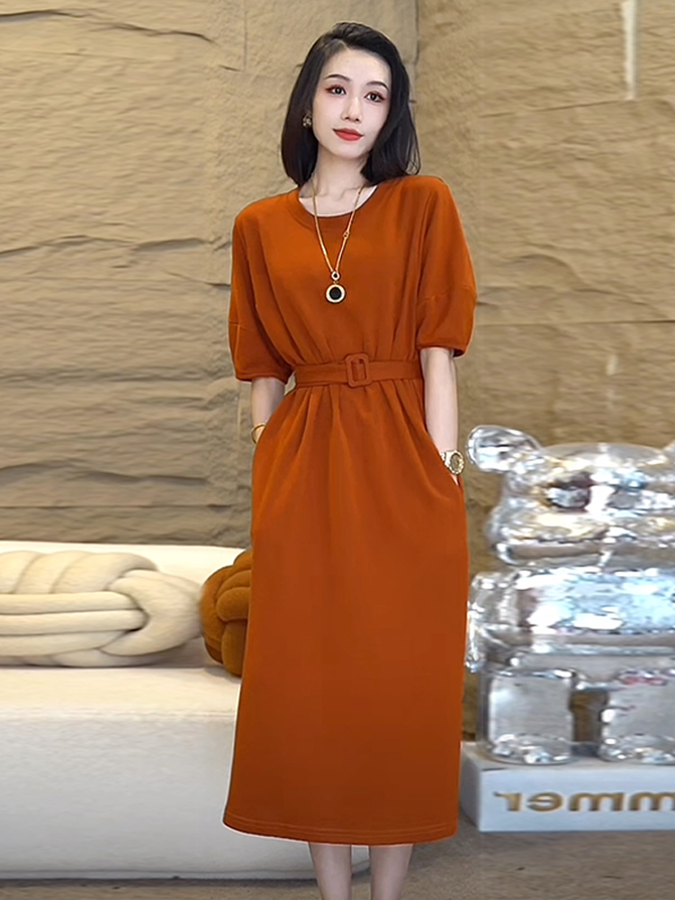 فستان تي شيرت طويل صيفي كاجوال - مراجعة Korean Style A Line Shirt Dress وسعره