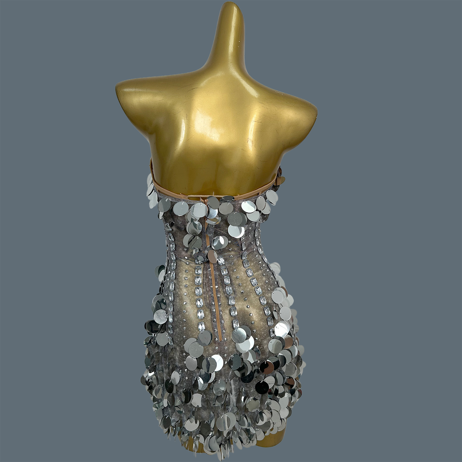 فستان نسائي قصير بدون حمالات م - مراجعة Sparkly Rhinestone Club Party Dress وسعره