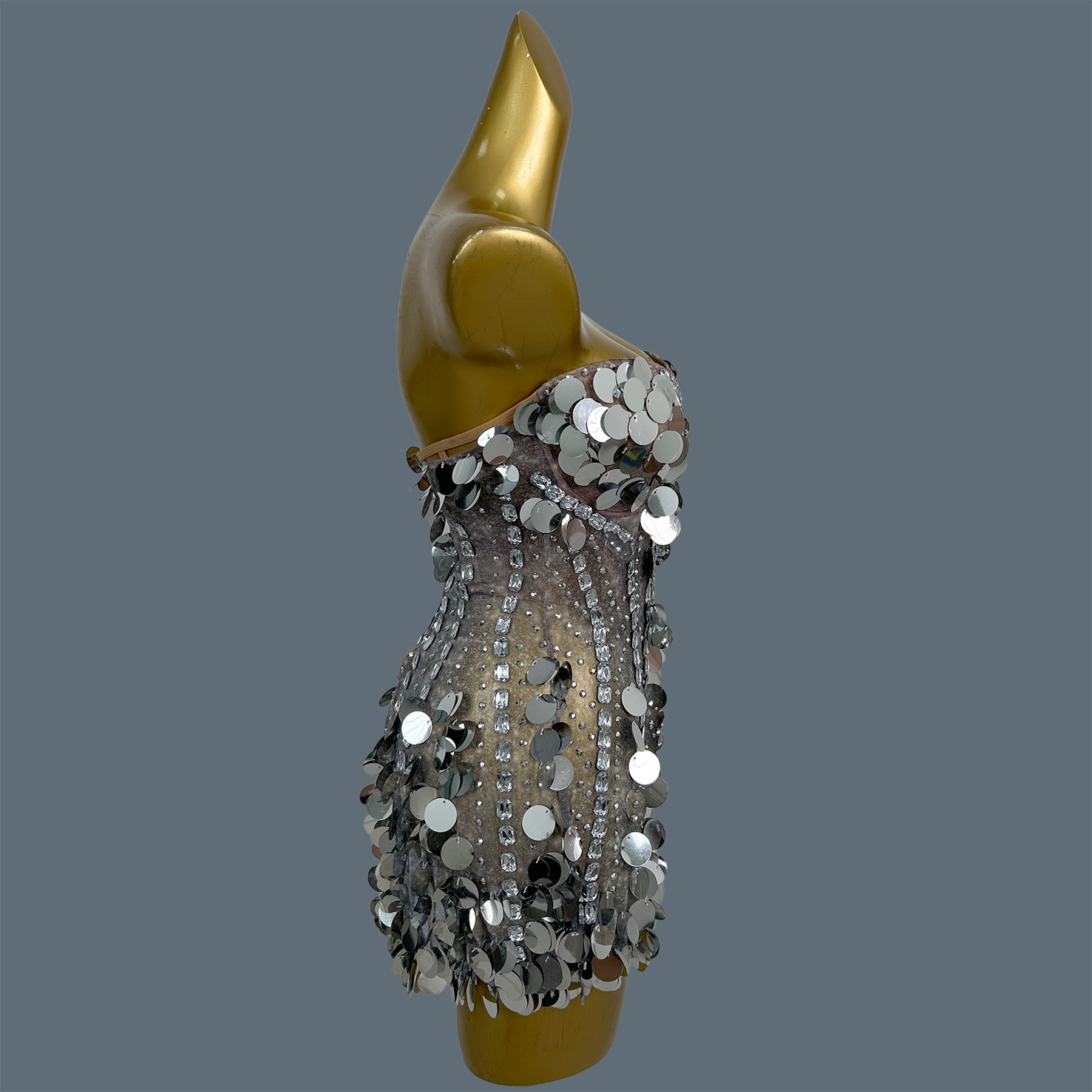 فستان نسائي قصير بدون حمالات م - مراجعة Sparkly Rhinestone Club Party Dress وسعره
