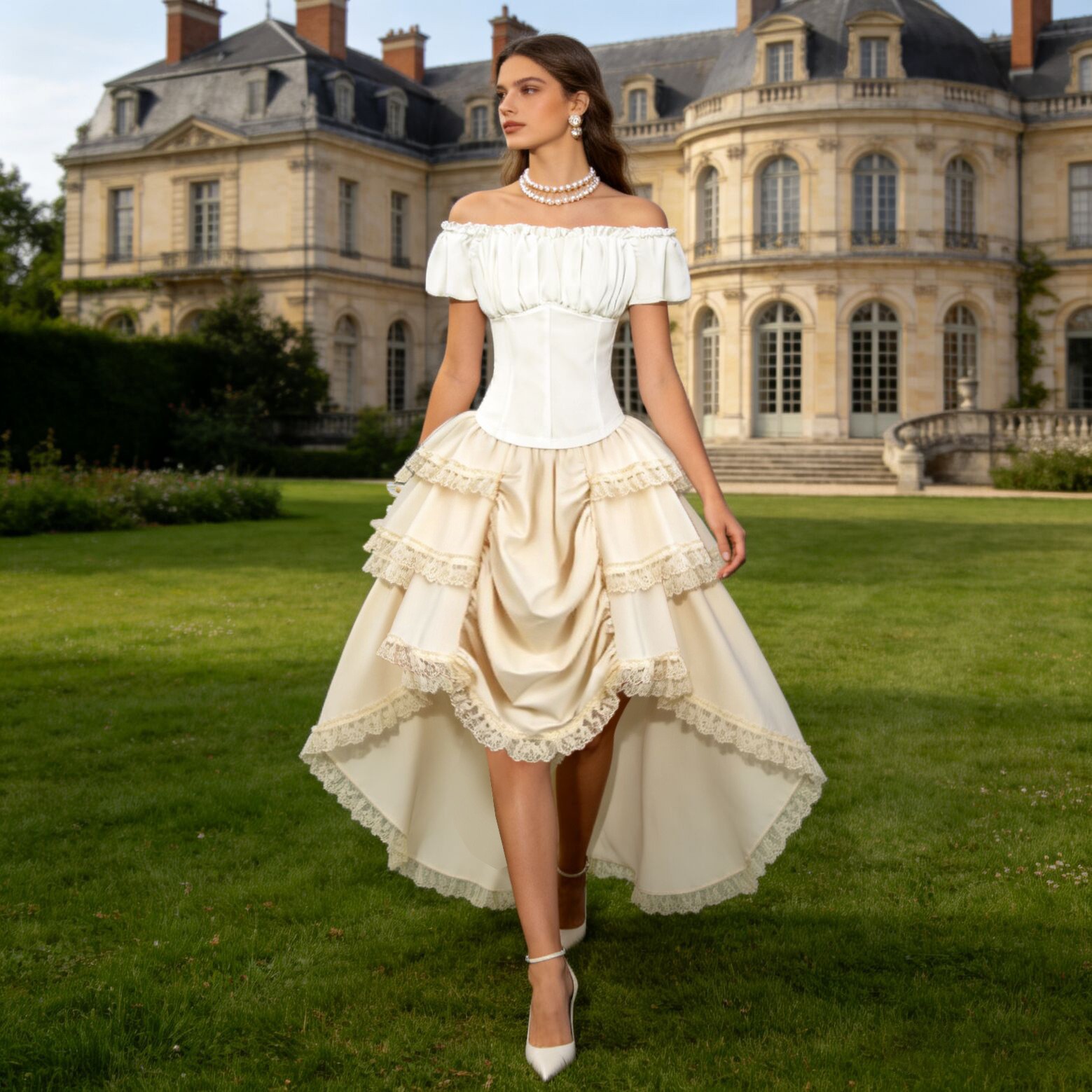 تنورة رينيسانس بحافة غير متماث - مراجعة Skirts وسعره