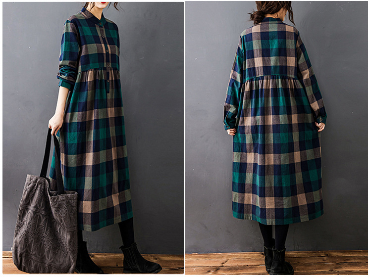 فستان نسائي خريفي جديد بتصميم  - مراجعة Casual Loose Linen Shirt Dress وسعره