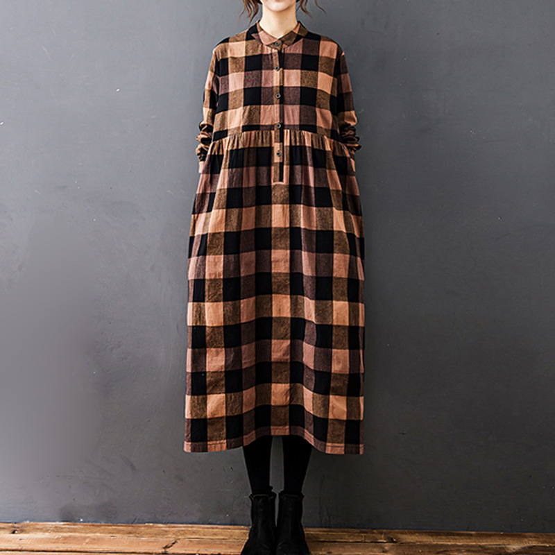 فستان نسائي خريفي جديد بتصميم  - مراجعة Casual Loose Linen Shirt Dress وسعره