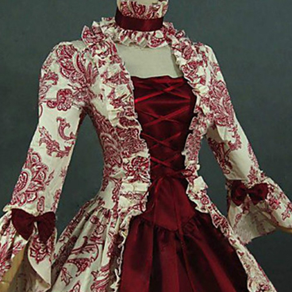 فستان ريترو مطبوع بأكمام طويلة - مراجعة Dresses وسعره