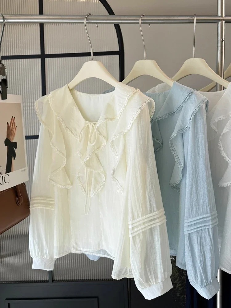 بلوزة فرنسية أنيقة بياقة على ش - مراجعة Blouses وسعره