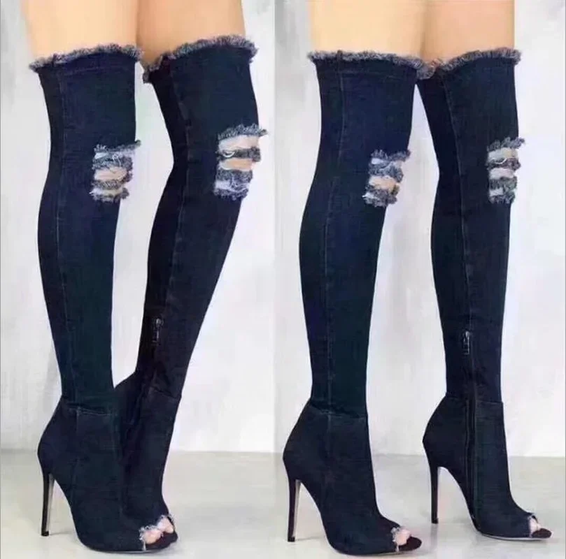 أحذية فوق الركبة للنساء ، الفخ - مراجعة Jeans وسعره