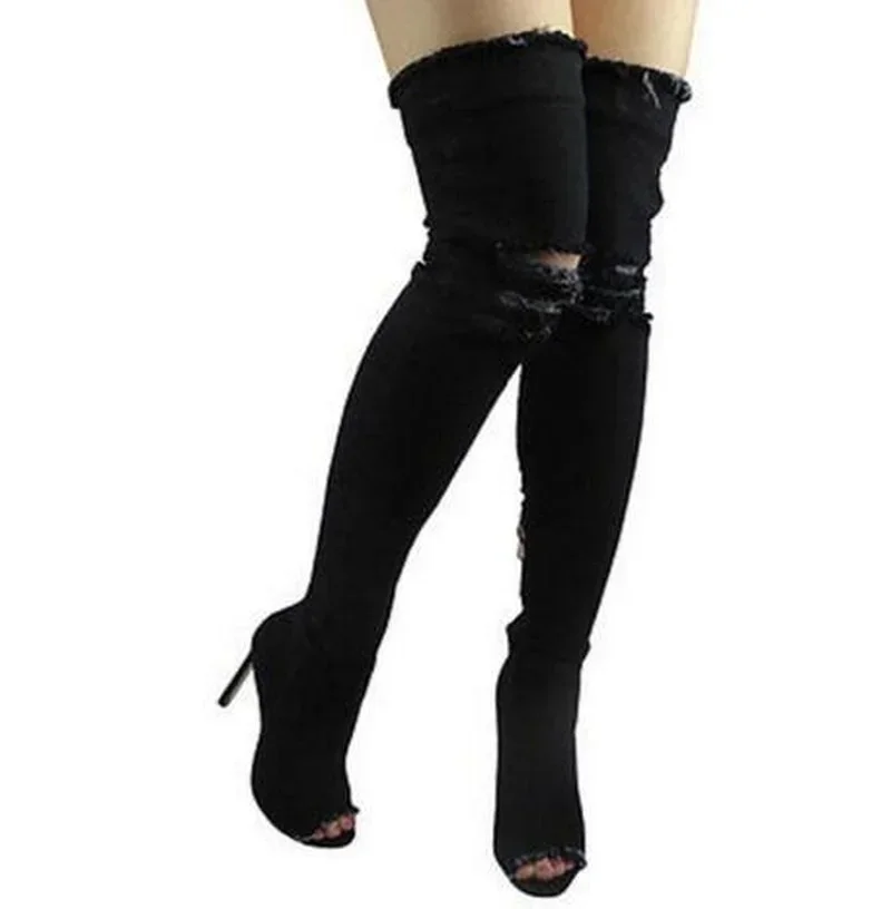 أحذية فوق الركبة للنساء ، الفخ - مراجعة Jeans وسعره
